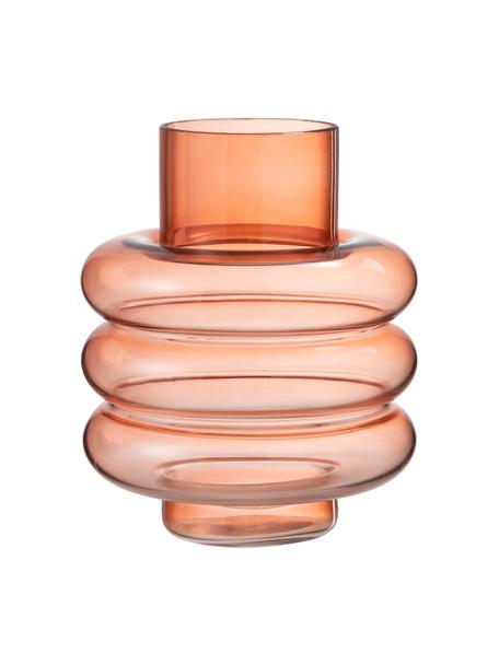 Designová váza Lima, Sklo, Oranžová, Ø 17 cm, V 23 cm