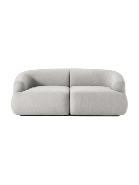 Sofa modułowa Sofia (2-osobowa), Tapicerka: 100% polipropylen Dzięki , Stelaż: drewno świerkowe, płyta w, Nogi: tworzywo sztuczne, Jasnoszara tkanina, S 186 x G 103 cm