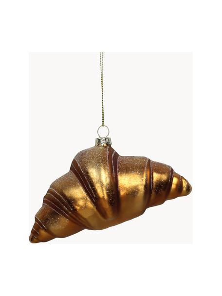 Adorno navideño Croissant, Vidrio, Marrón, dorado, An 15 x Al 8 cm