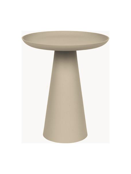 Table d'appoint ronde en métal Ringar, Aluminium, revêtement par poudre, Beige clair, Ø 35 x haut. 42 cm