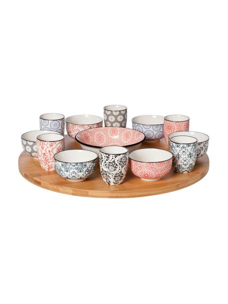 Plateau apéritif Delirio, 14 élém., Blanc, multicolore, Lot de différentes tailles