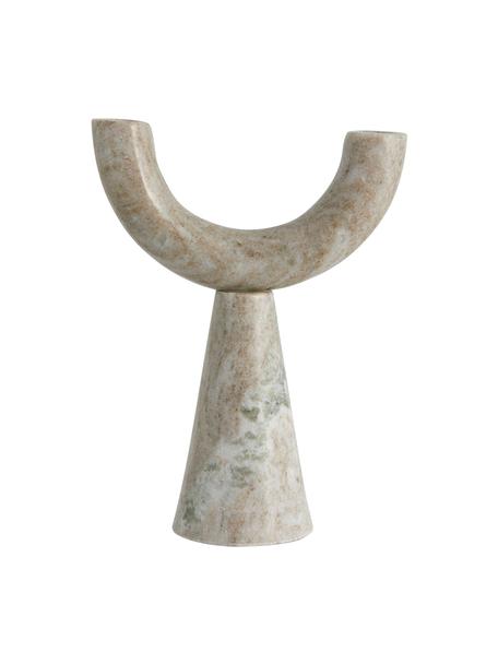 Portacandele in marmo Rif, Marmo, Beige marmorizzato, Larg. 20 x Alt. 27 cm
