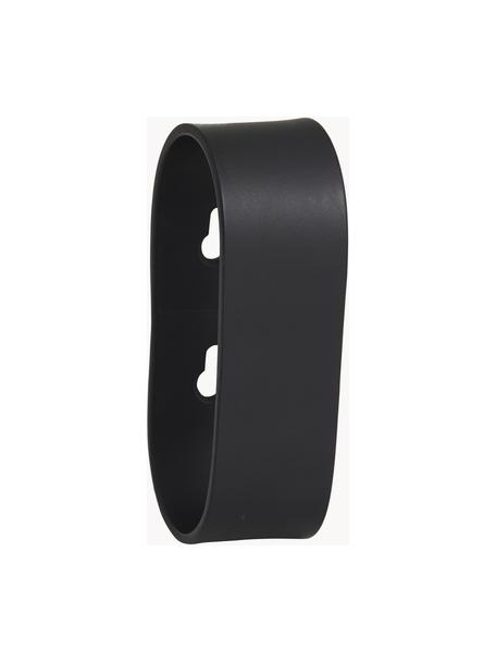 Patère Sotra, Métal, enduit, Noir, larg. 3 x haut. 11 cm