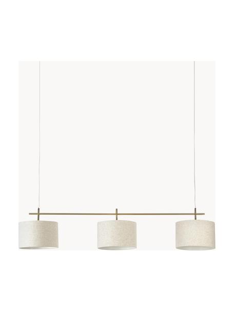Große Pendelleuchte Liara, Gestell: Metall, gebürstet, Baldachin: Metall, gebürstet, Hellbeige, Goldfarben, B 140 x H 18 cm