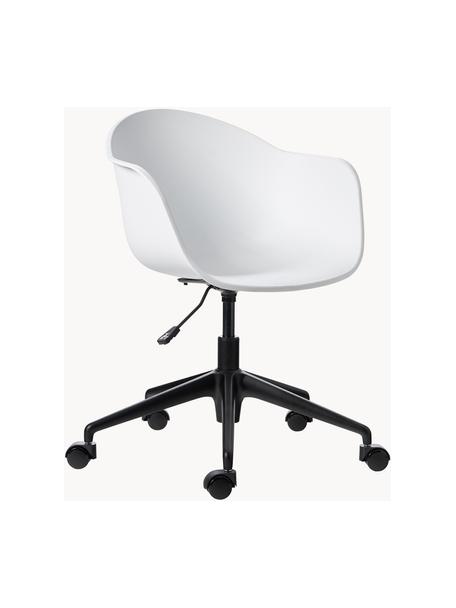 Krzesło biurowe Claire, Stelaż: metal malowany proszkowo, Biały, S 66 x G 60 cm