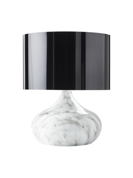 Lampe à poser finition marbre Mamo, Noir, blanc, marbré, Ø 31 x haut. 38 cm