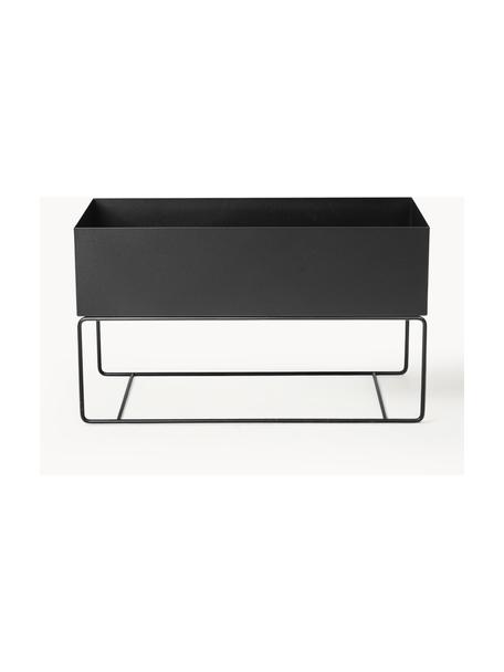 Cache-pot Plant Box, Acier, revêtement par poudre, Noir, larg. 77 x haut. 45 cm