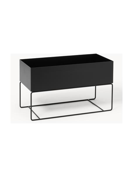 Übertopf Plant Box, Stahl, pulverbeschichtet, Schwarz, B 77 x H 45 cm