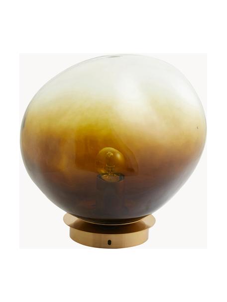 Lampa sufitowa ze szkła dmuchanego Edfu, Odcienie brązowego, transparentny, Ø 28 x W 28 cm