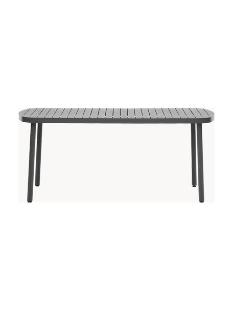 Stół ogrodowy z metalu Joncols, Aluminium malowane proszkowo, Antracytowy, S 180 x G 90 cm