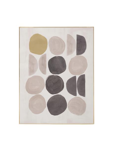 Immagine incorniciata dipinta a mano Still Life, Immagine: carta, Cornice: metallo rivestito, Grigio, tonalità beige, giallo, Larg. 50 x Alt. 65 cm