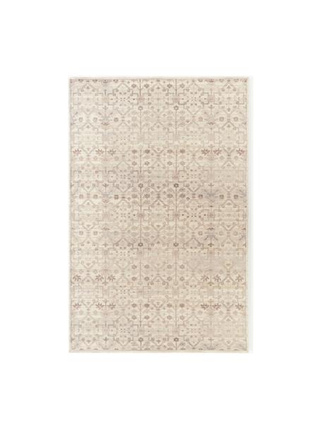 Kurzflor-Teppich Rosalie mit Ornamenten, handgewebt, 100 % Wolle, Beigetöne, B 200 x L 300 cm (Größe L)