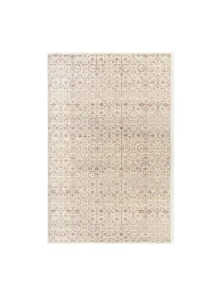 Tappeto a pelo corto tessuto a mano con ornamenti Rosalie, 100% lana, Tonalità beige, Larg. 200 x Lung. 300 cm (taglia L)