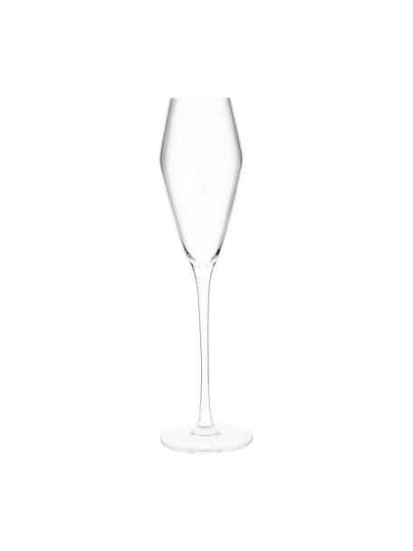 Mondgeblazen champagneglazen Ays, 4 stuks, Glas, Transparant, Ø 4 x H 27 cm, 232 ml