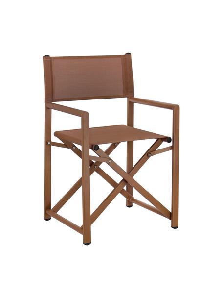 Sedia da giardino pieghevole Taylor, Seduta: materiale sintetico (610 , Struttura: alluminio verniciato a po, Marrone, Larg. 55 x Prof. 45 cm