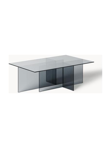 Table basse en verre Anouk, Verre, Gris, transparent, larg. 102 x haut. 63 cm