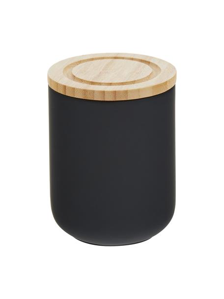 Pojemnik do przechowywania Stak, Czarny, drewno bambusowe, Ø 10 x W 13 cm
