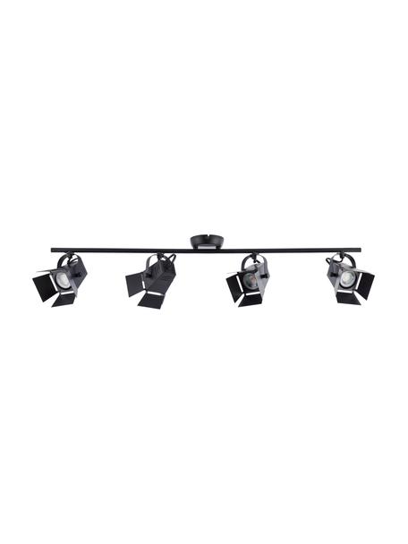 Grand spot plafond Movie, Noir, larg. 84 x haut. 17 cm