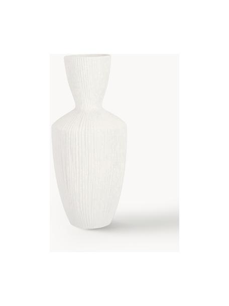 Keramik-Vase Striped, H 47 cm, Keramik, Weiß, Ø 21 x H 47 cm