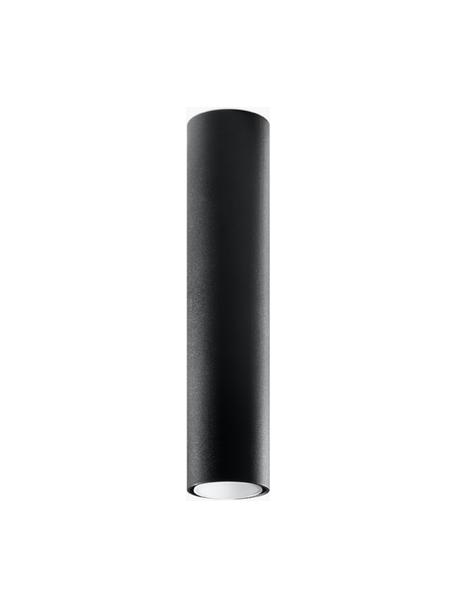 Faretto da soffitto Castro, alt. 40 cm, Acciaio rivestito, Nero opaco, Ø 6 x Alt. 40 cm