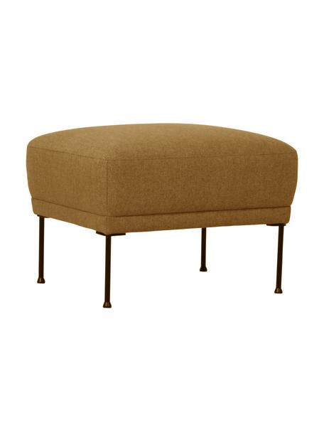 Sofa-Hocker Fluente mit Metall-Füssen, Bezug: 100% Polyester 115.000 Sc, Gestell: Massives Kiefernholz, FSC, Webstoff Ockergelb, B 62 x H 46 cm