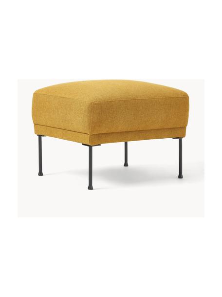 Sofa-Hocker Fluente, Bezug: 100% Polyester 115.000 Sc, Gestell: Massives Kiefernholz, Füße: Metall, pulverbeschichtet, Webstoff Ocker, B 62 x T 50 cm