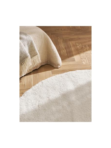 Flauschiger runder Hochflor-Teppich Leighton, Mikrofaser (100 % Polyester), Off White, Ø 150 cm (Größe M)