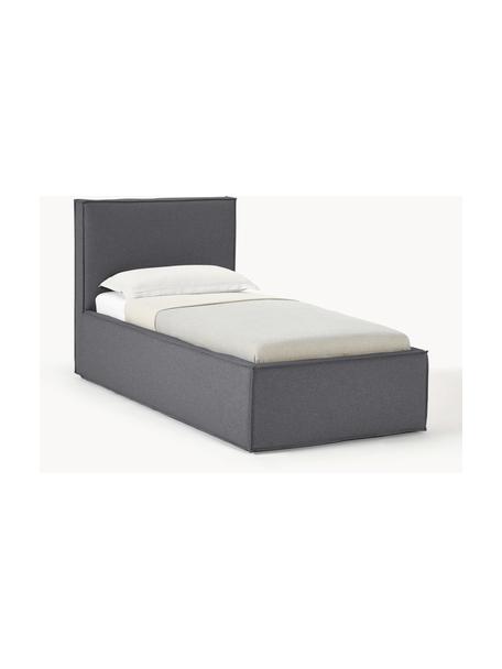 Cama individual Dream, Tapizado: poliéster (borreguillo) A, Estructura: madera de pino maciza con, Tejido gris antracita, An 90 x L 200 cm