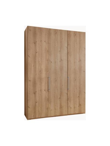 Drehtürenschrank Monaco, 3-türig, Korpus: Holzwerkstoff, foliert, Griffe: Metall, beschichtet, Holz, B 148 x H 216 cm