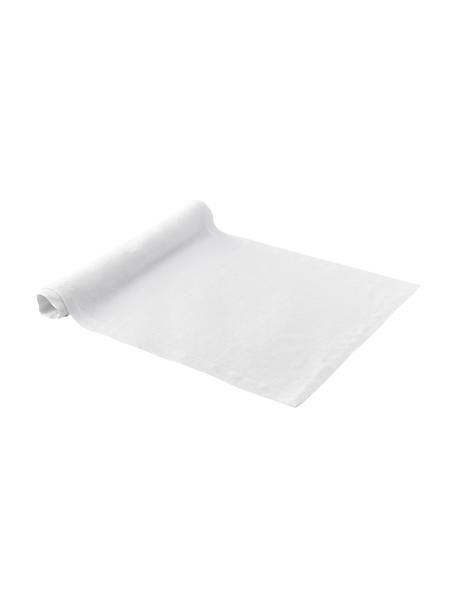 Lněný stolní běhoun Ruta, Sněhobílá, Š 40 cm, D 140 cm