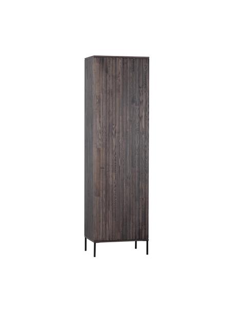 Armario de madera de fresno Avourio, 2 puertas, Estructura: madera de fresno con cert, Patas: metal recubierto, Fresno, An 60 x Al 210 cm