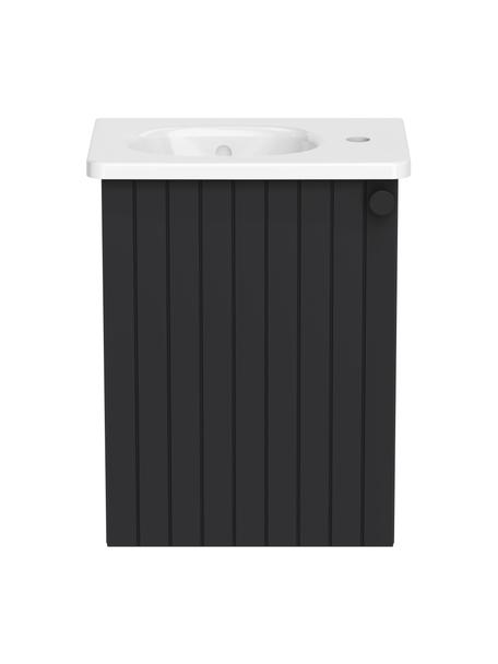 Waschtisch mit Unterschrank Emil, B 45 cm, Griff: Aluminium, beschichtet, Anthrazit, B 45 x H 58 cm