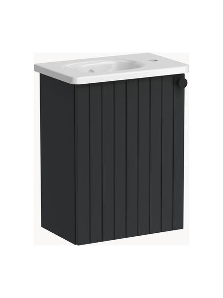 Waschtisch mit Unterschrank Emil, B 45 cm, Griff: Aluminium, beschichtet, Anthrazit, B 45 x H 58 cm