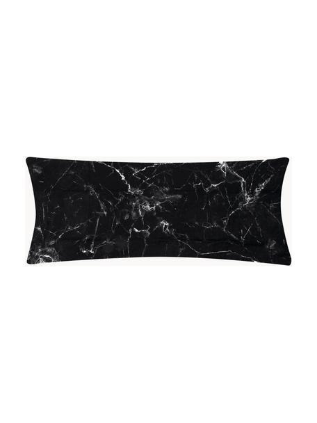 Funda de almohada Malin, Estampado mármol negro, An 45 x L 110 cm