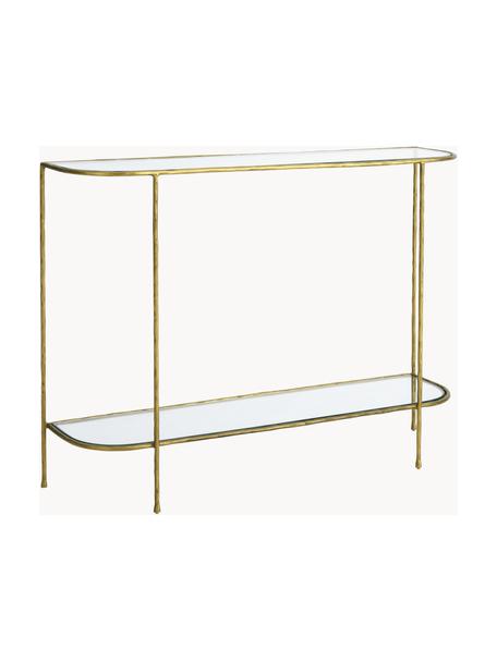 Metalen console Petit, Goudkleurig, B 112 x H 82 cm