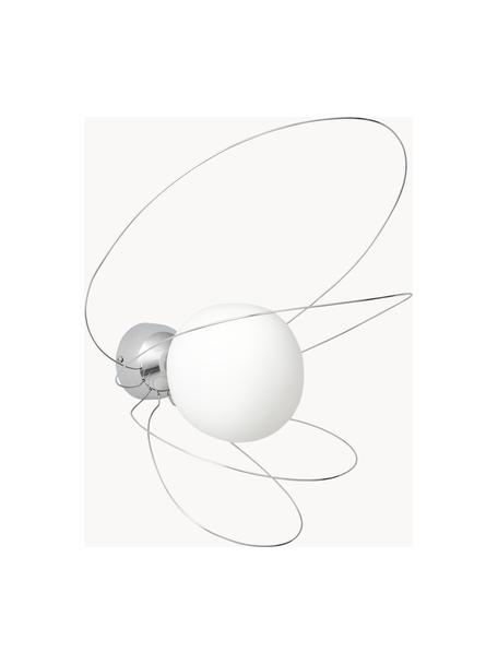 Nástenná lampa Dela, Biela, strieborná, Š 28 x V 38 cm
