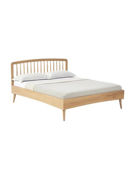 Cama de madera Signe, Madera de roble, An 140 x L 200 cm