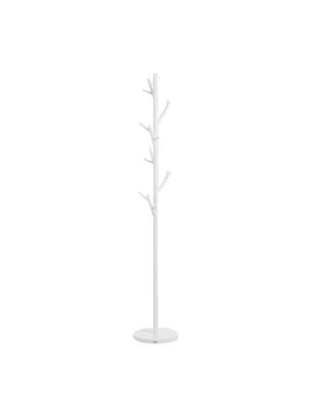 Stojan na oblečenie s 18 háčikmi Tree, Oceľová tyč s práškovým náterom, Biela, V 170 cm