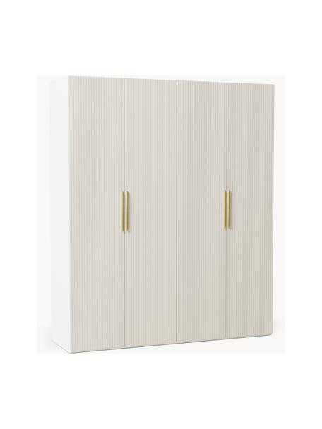 Armoire modulaire à portes battantes Simone, larg. 200 cm, plusieurs variantes, Bois, beige clair, Basic Interior, larg. 200 x haut. 236 cm