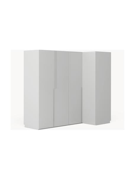 Armoire d'angle modulaire Leon, larg. 215 cm, plusieurs variantes, Gris clair, Basic Interior : larg. 215 x haut. 200 cm, avec module d'angle