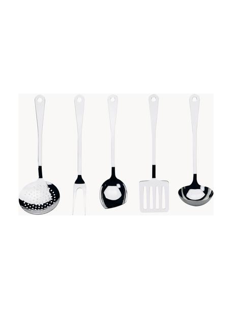 Set 5 utensili da cucina in silicone con supporto e poggiamestolo