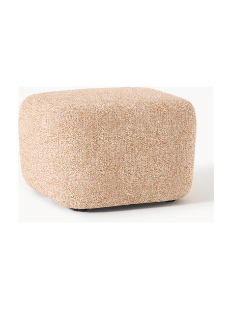 Pouf en bouclé Wolke, Bouclé orange, larg. 64 x haut. 41 cm