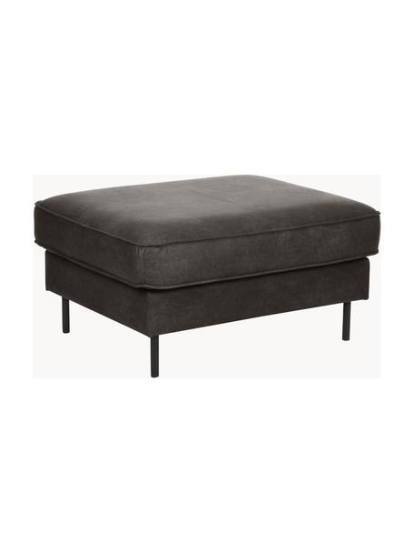 Podnožka z recyklovanej kože Hunter, Koža sivobéžová, Š 85 x H 70 cm