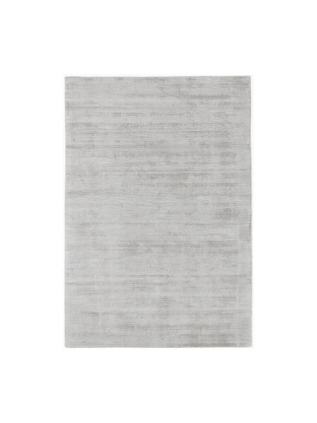 Handgewebter Viskoseteppich Jane, Flor: 100 % Viskose, Hellgrau, B 80 x L 150 cm (Größe XS)