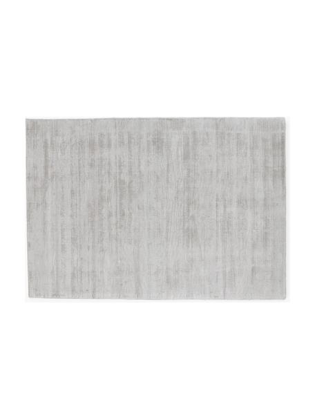Handgewebter Viskoseteppich Jane, Flor: 100 % Viskose, Hellgrau, B 80 x L 150 cm (Größe XS)
