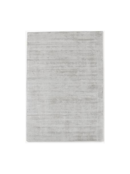 Tapis en viscose tissé main Jane, Gris clair, larg. 80 x long. 150 cm (taille XS)