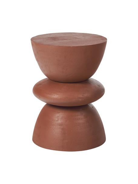 Table d'appoint ronde bois de manguier Benno de Jessica Mercedes Kirschner, Manguier massif, laqué, Bois de manguier, auburn laqué, Ø 35 x haut. 50 cm