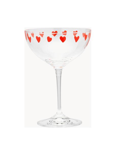 Kristall-Champagnerschalen Classic Love, 2 Stück, Kristallglas

Bring den Glanz von Kristallglas auf Deinen Esstisch! Das Glas ist aussergewöhnlich transparent und schwer, dadurch fühlt es sich wertig an und sieht gleichzeitig auch noch gut aus. Zudem machen die filigranen Schliffe jedes Stück zu einem besonderen It-Piece, das sowohl praktisch als auch schön ist., Transparent, Rot, Ø 12 x H 16 cm, 210 ml