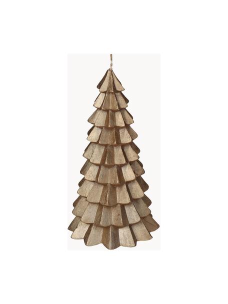 Dekorativní svíčka Tree, Vosk, Zlatá, Ø 10 cm, V 20 cm