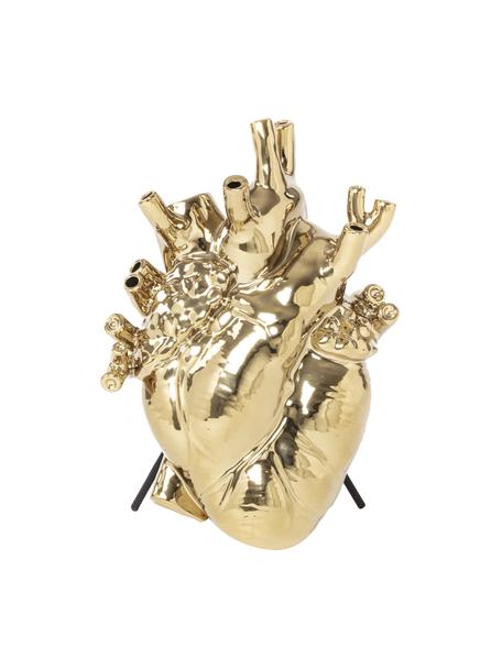 Dizajnová porcelánová váza Love in Bloom, Porcelán, Odtiene zlatej, Š 42 x V 60 cm